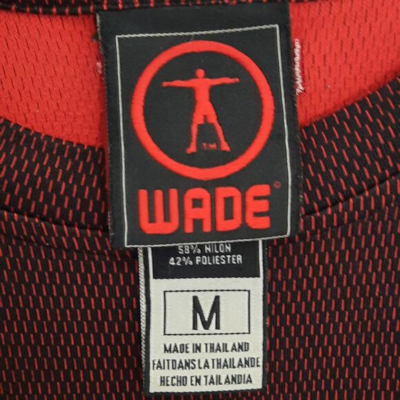 Converse Wade M T-Shirt Mens Red Black Dwyane Wade Athletic Nylon Mesh Vintage - Picture 3 of 6